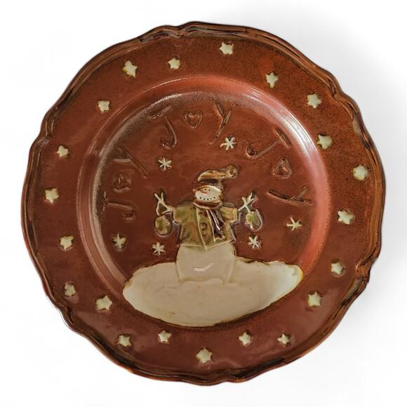 Four stoneware Christmas Plates - Picture 4 of 9